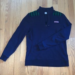 Vineyard vines women’s XXS navy half zip plaid